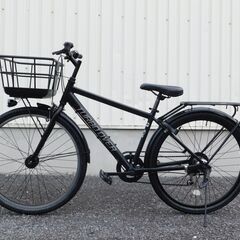 中古自転車多数販売中!　試乗して下さい!　早い者勝ち!　ご来店ください!　お買い得自転車　シティサイクル　27インチ　ブラック　外装6段変速　オートライト　迫力！太タイヤ　お買い物に便利!!　売れてます!　早い者勝ち!　外観状態は全体的に極めて良好と思います!　m53