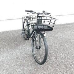 中古自転車多数販売中!　試乗して下さい!　早い者勝ち!　ご来店ください!　お買い得自転車　シティサイクル　27インチ　ブラック　外装6段変速　オートライト　迫力！太タイヤ　お買い物に便利!!　売れてます!　早い者勝ち!　外観状態は全体的に極めて良好と思います!　m53