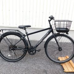 中古自転車多数販売中!　試乗して下さい!　早い者勝ち!　ご来店ください!　お買い得自転車　シティサイクル　27インチ　ブラック　外装6段変速　オートライト　迫力！太タイヤ　お買い物に便利!!　売れてます!　早い者勝ち!　外観状態は全体的に極めて良好と思います!　m53