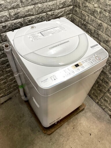 大阪送料無料★3か月保障付き★洗濯機★2019年★シャープ★6kg★ES-GE6C-W★S-552