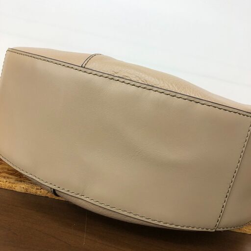 【678】ワンショルダーバッグ FURLA  ベージュ （W32cm×H23cm×D10cm）