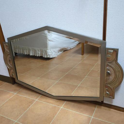 アンティークミラー、鏡 980 × 570 厚さ16 mm