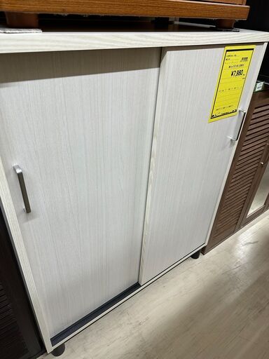 ジモティ来店特価!!　シューズボックス　オフホワイト　　　J-1044
