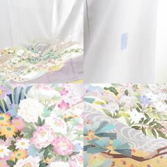 本加賀友禅 色留袖 松任いち 四季花文様 薄紫色 作家物 落款入