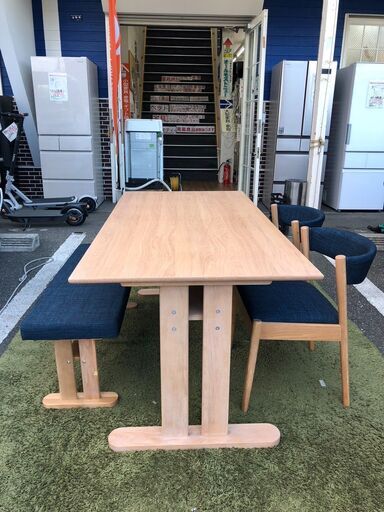 【展示品・未使用品】【展示品・未使用品】ダイニングセット 4人掛け ダイニングテーブル 幅160cm  参考価格74.990円自社配送時代引き可※現金、クレジット、スマホ決済対応※