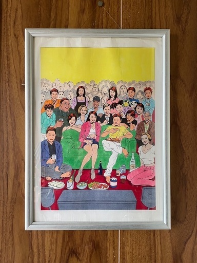 桑田○祐、松任○由美、アイドル、タイガー○ッズ、木村○也、宮崎○など集合手書きイラスト