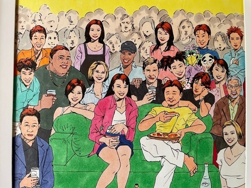 桑田○祐、松任○由美、アイドル、タイガー○ッズ、木村○也、宮崎○など集合手書きイラスト