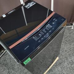 7116‼️配送設置は無料🙌‼️最新2022年製✨ブラックガラストップ✨アイリスオーヤマ 6kg 洗濯機