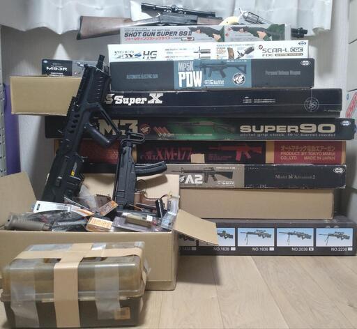 中古品 エアガン本体合計14丁！！ スコープ 改造パーツ 一丁だけ新品  オンライン支払いOK 値下げしました！！※これ以上の値下げはできません まだ受け付けてます！