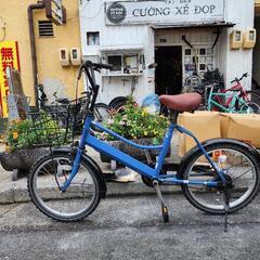 ミニベロ自転車　ライト　カゴ　付き　青　配達可能 ミニベロ自転車 ライト カゴ 付き 青 配達可能