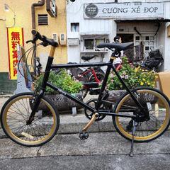 ミニベロ自転車　２０インチ　７変速　美品　黒　配達可能