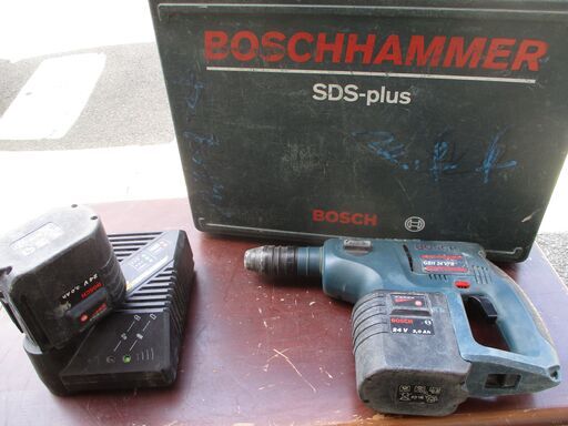 ☆ボッシュ BOSCH GBH24VFB/3B型 バッテリーハンマードリル◆ケース・充電器・バッテリー2個付き・現場作業に欠かせない