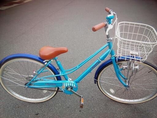 24インチ　青/水色　女の子自転車　CHIANTI