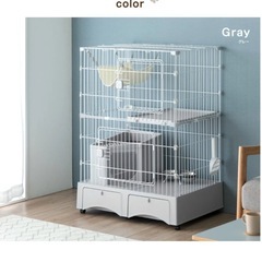 キャットゲージ　砂が飛ばない　トイレ一体型