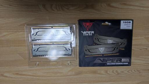 DDR4  8GBメモリ2枚　合計16GB PC-32000 の4000MHZ  VIPER　6800円