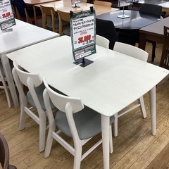 KJ-5【新入荷　アウトレット】ヘル　ダイニング5点セット　ホワイト