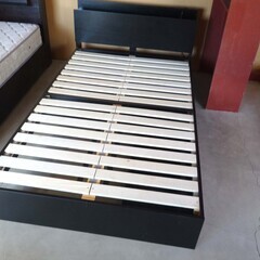 セミダブルベッド マットレス付き 幅120.5×奥行214×高さ72cm 引き出し 