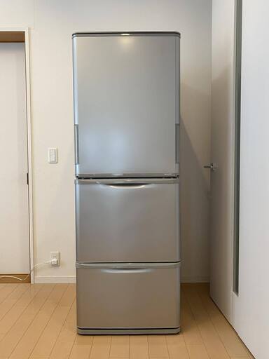 Sharp 2021年製 350L 3ドア冷蔵庫 SJ-W354H-S