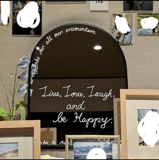 ウェルカムミラー【結婚式】【ウェディングアイテム】＊希望に合わせて名前と日付付き