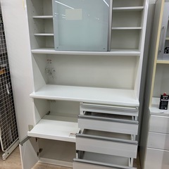 松田家具 2枚扉　システムキッチン ホワイト