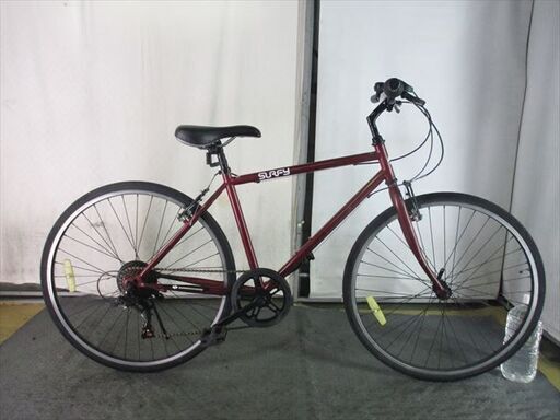 Ｄ802　★11000円★整備済み スポーツ中古自転車 【クロスバイク　えんじ　26インチ　43ｃｍ】
