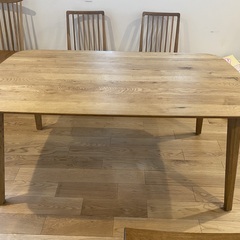 ダイニングテーブル　オーク無垢材