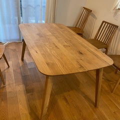 ダイニングテーブル　オーク無垢材