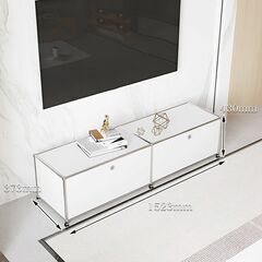 【引取限定！早い人優先！】新品未使用！USMハラー テレビボード リプロダクト 北欧 鍵付き サイドボード 幅152cm 国内在庫 モジュール 家具 完成品 ハラーキャビネット キャスター付き チェスト リビング 収納 モダン 【HL-06WH】