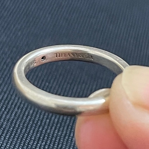 【正規品 良品】ティファニー スタッキングバンドリング エメラルド 指輪シルバー TIFFANY&Co.（ティファニー） 11.5号 リング・指輪 スタッキング