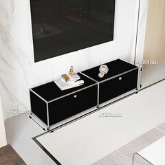 【引取限定！早い人優先！】新品未使用！USMハラー テレビボード リプロダクト 北欧 鍵付き サイドボード 幅152cm 国内在庫 モジュール 家具 完成品 ハラーキャビネット キャスター付き チェスト リビング 収納 モダン 【HL-06BK】