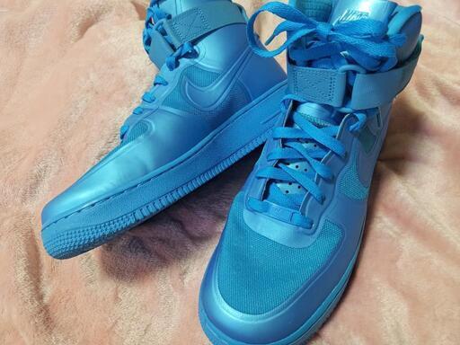 希少 NIKE AIR FORCE 1 HI HYP PRM BLUE GLOW