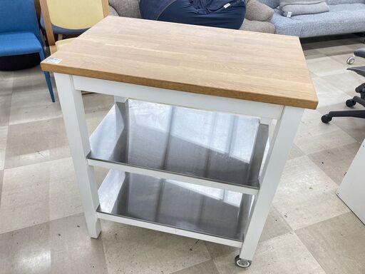 【軽トラック無料貸出サービス有】キッチンワゴン　IKEA　STENSTORP ﾌﾞﾗｳﾝ×ﾎﾜｲﾄ