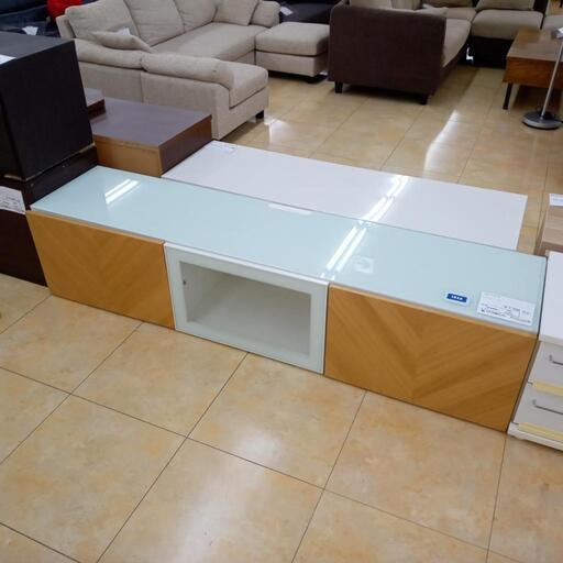 ★ジモティ割あり★ IKEA テレビ台 ホワイト・ベージュ W180×D42×H41 クリーニング済み OJ6021