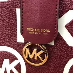 701】2WAYバッグ MICHAEL KORS ボルドー/MK （W24cm×H19cm×D9cm）