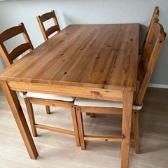 【IKEA】テーブル & 【ニトリ】チェアセット（別売可能）※神奈川県藤沢市 ダイニングテーブル(椅子とセット)の通販 - IKEA