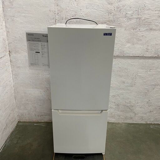 【YAMADA】 ヤマダ 2ドア 冷凍冷蔵庫 容量117L 冷凍室30L 冷蔵庫87L YRZ-C12G2 2019年製 J0442