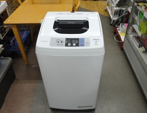 西岡店 洗濯機 ⑦ 洗濯機 5.0kg 2018年製 ヒタチ NW-50B 全自動洗濯機 HITACHI 日立 ホワイト 単身・1人暮らし