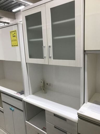 キッチンボード ニトリ 木目調 白 W(幅)80.0×D(奥行き)42.0×H(高さ)200.5cm ※クリーニング済み