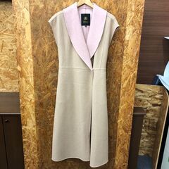 703】ノースリーブコート Drawrr ベージュ サイズ36