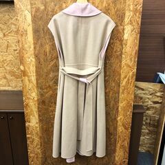 703】ノースリーブコート Drawrr ベージュ サイズ36