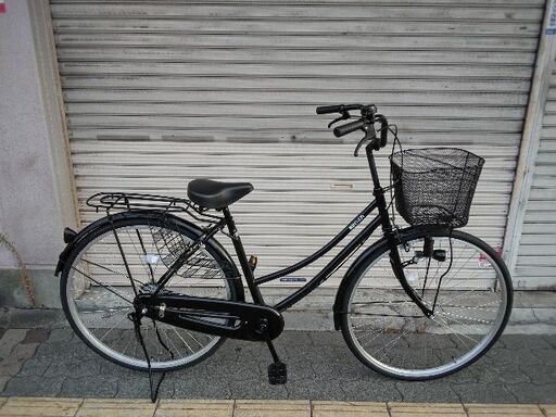 24インチ自転車 ターコイズブルー 水色系 前カゴ ママチャリ シティ