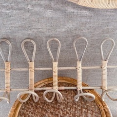 ハンドメイドラタンフック3個セット