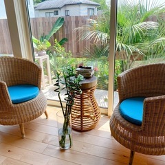 ハンドメイドラタンチェア1脚(1個目)