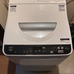 引き取り先決定  SHARP 洗濯乾燥機 5.5kg/3.5kg ES-TX5DJ-W 2021年制 