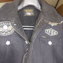 美品♪vanson❗バンソン❗ブルゾン❗ジャンパー武装戦線コラボジャケット❗全刺繍❗オマケ付新品Tシャツ等‼️