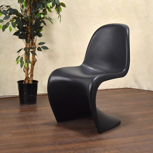 ≪zyt1649ジ≫ Vitra/ヴィトラ パントンチェア ブラック系/黒系 Verner Panton/ヴァーナーパントン/ブランド家具/中古家具/宮城県仙台市 60825-09
