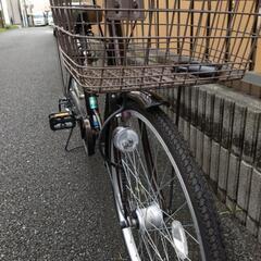 綺麗なママチャリ 茶色 5段変速 24インチ