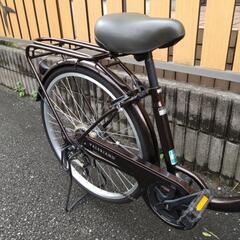 綺麗なママチャリ 茶色 5段変速 24インチ
