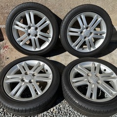 【㊗️ご成約🎊】【ダイハツ L375S タントカスタム RS （ターボ車）からの取り外し 15インチアルミホイール 165/55R15 バリ山タイヤ付き4本セット】アルミホイールは 15X4 1/2J ・ INSET45