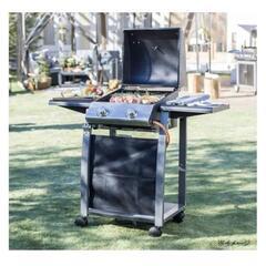 ①クリスマスに間に合わせよう！新品未開封(未開梱)BBQグリル使いやすい2バーナーCAINZバーベキューグリル